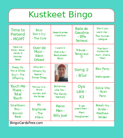 Kustkeet Bingo Card