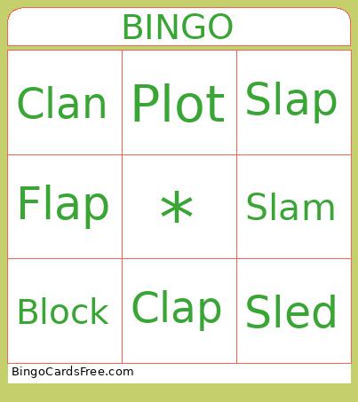 L Blend Bingo Card
