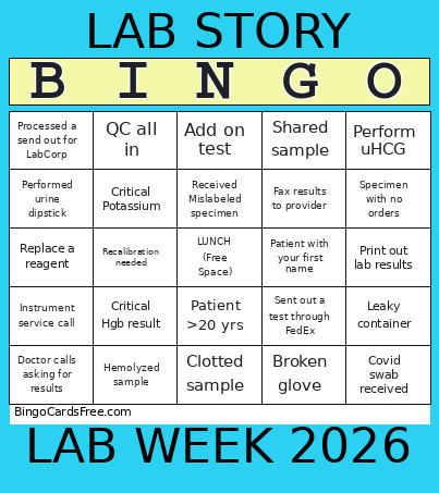 LAB STORY Bingo Card