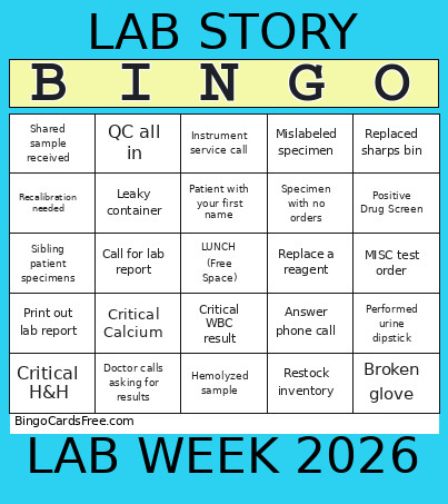 Lab Week 2026 Bingo Card 5