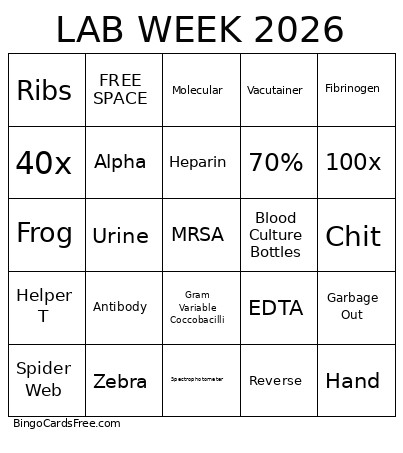 LAB WEEK 2026 Bingo Card 3