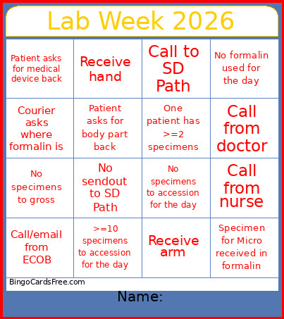 Lab Week 2026 Bingo Card 2