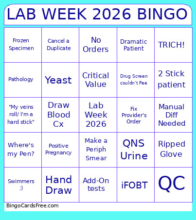 LAB WEEK 2026 Bingo Card