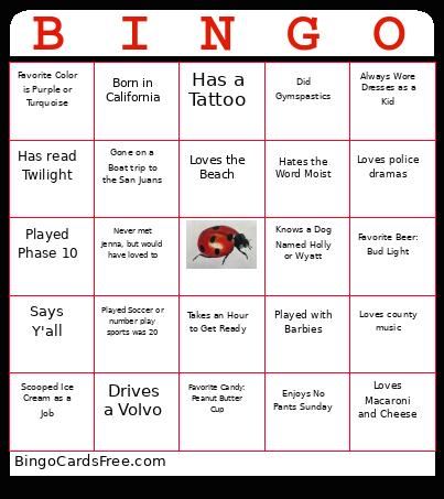 Ladybug Bingo