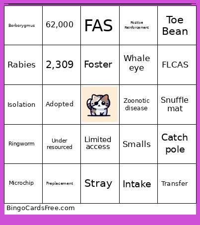 LCAS Bingo Card