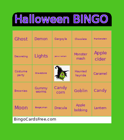 LDMS Halloween Bingo Card