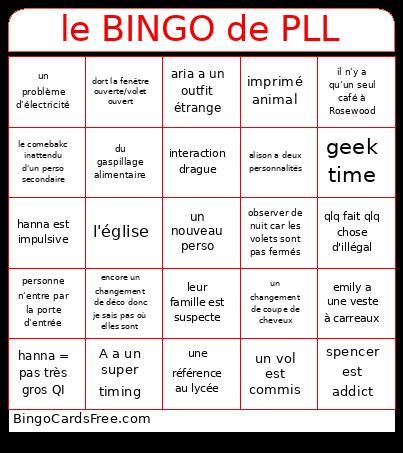 le BINGO de PLL