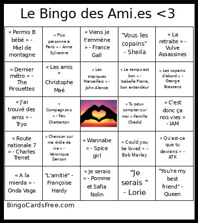 Le Bingo des Ami.es <3