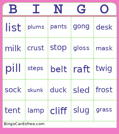 LE Blue Bingo Card
