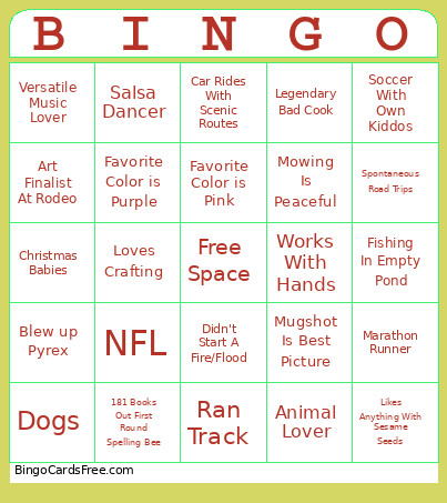 Leadership Bingo Card