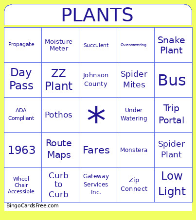 Leaf It To Gateway Bingo Card