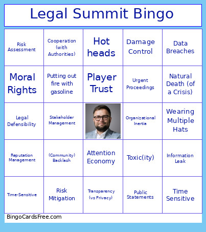 Legal Summit At Digital Dragons Bingo Card