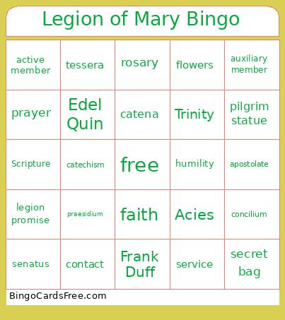 Legion of Mary Bingo
