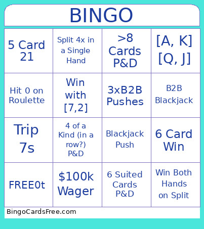 Lena. Bingo Card