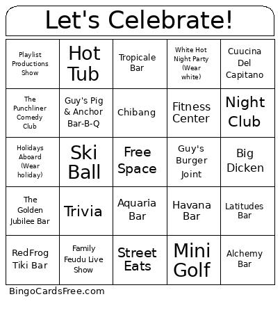 Celebration Bingo Cards Free Pdf Printable Game, Title: Let's Celebrate!