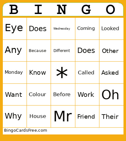 Level 5 CEW Bingo Card