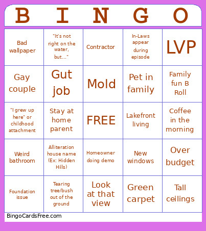 LFBHR Bingo Card
