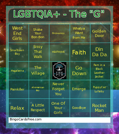 LGBTQIA+ - The G Bingo Card