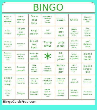 LHL X Lief Bingo Card