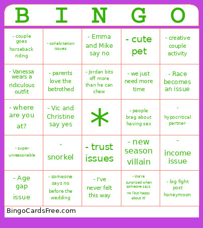 LIB Bingo Card