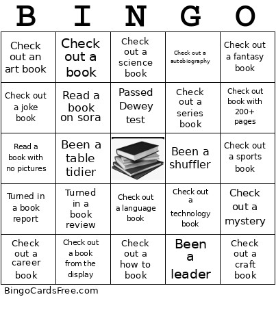 Library Bingo Card