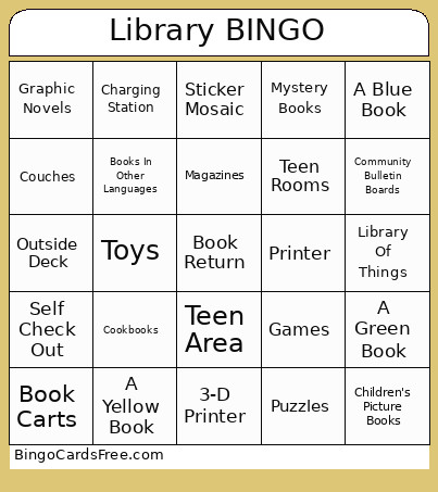Library Bingo Card