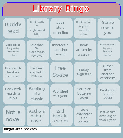 Library Bingo Card