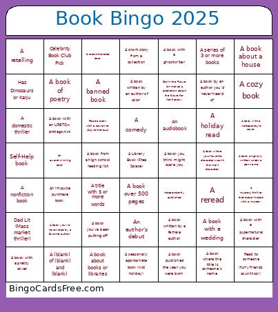 Library book bingo