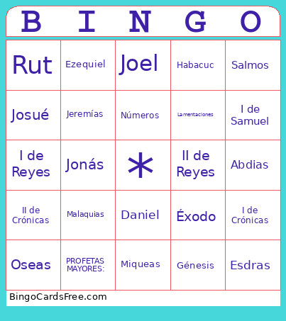 Libros Del AT Bingo Card