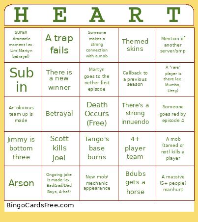 Life Series Bingo