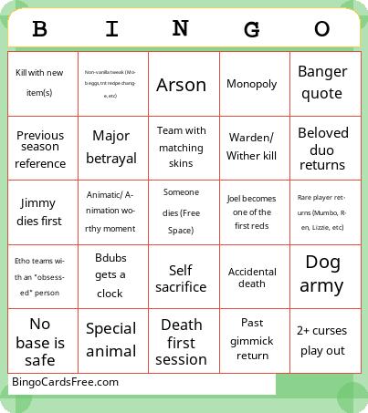 Life Series 7 Bingo