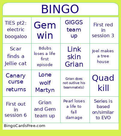 Life Series Bingo