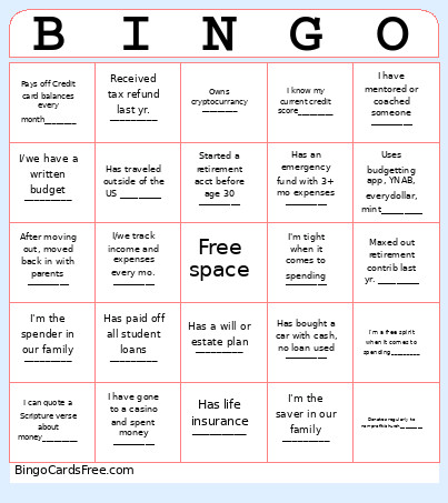 Light The Way Human Bingo Card