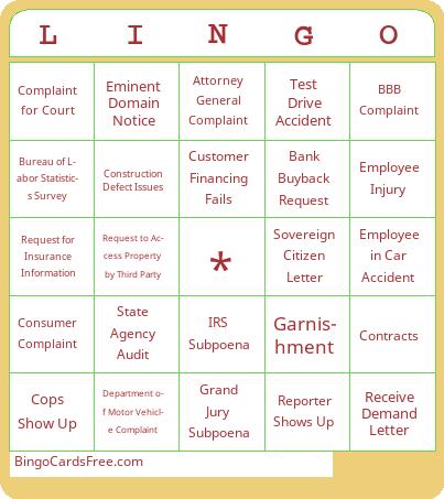 LINGO Bingo