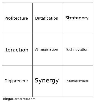 Lingo Bingo Card 2