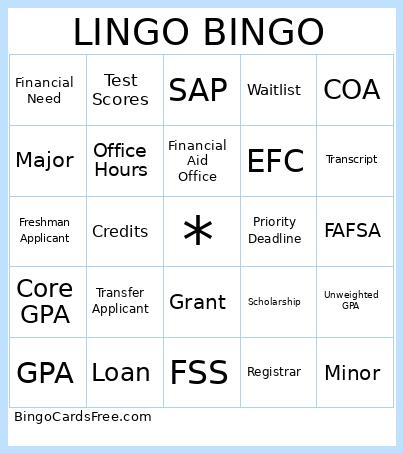 LINGO BINGO