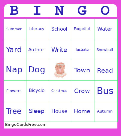 Literacy Bingo Card