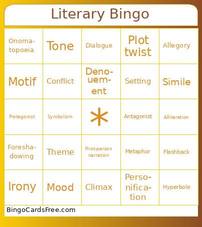 Literary Bingo
