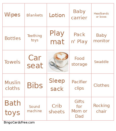 Little Bean Bingo Card