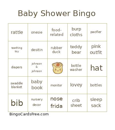 little dumpling shower Bingo