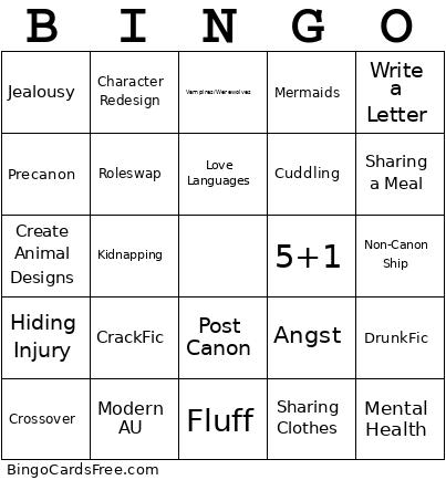 Little Mushroom Bingo Card