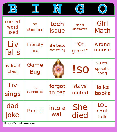 Livanaversary! Bingo Card