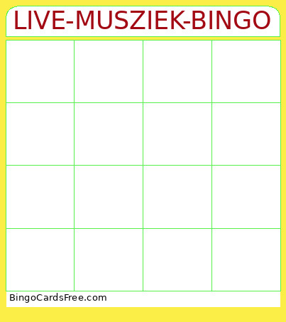 LIVE-MUSZIEK- Bingo Card