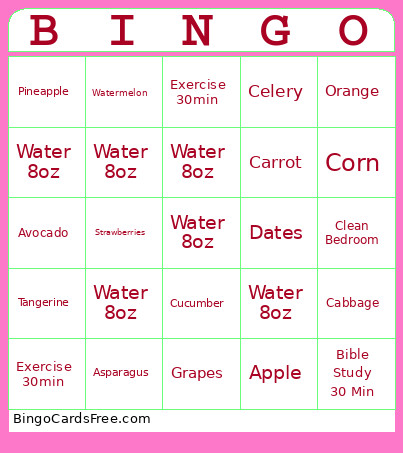 Living Bingo Card
