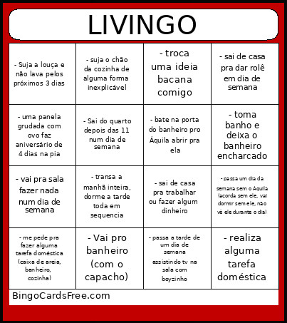 LIVINGO Bingo Card