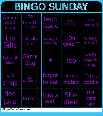 LivSundayAnniversary Bingo Card