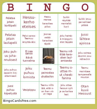 Öälldkkssääd Bingo