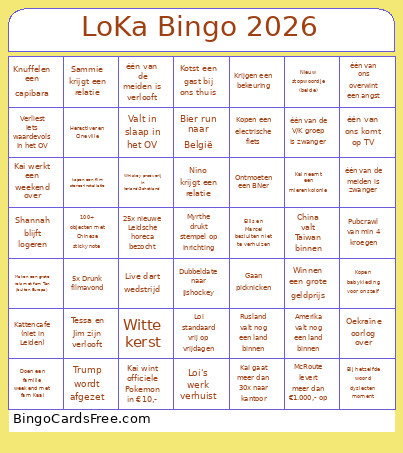 LoKa 2026 Bingo Card