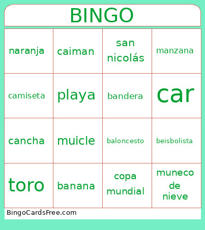 Loteria: SP2 Bingo Card