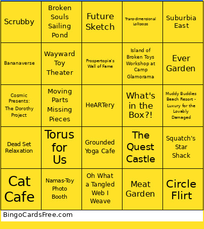 Love Burn Bingo Card